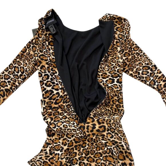 Frank Lyman Design Animal Print Dress - Long Sleeve Midi - Sixe 8 - Picture 16 of 16